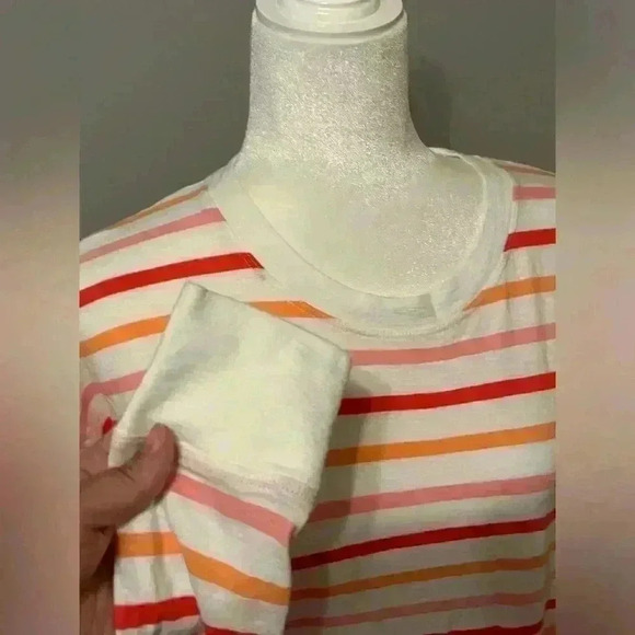 J. Crew Long-sleeve striped tee 100% cotton size medium - Picture 7 of 8